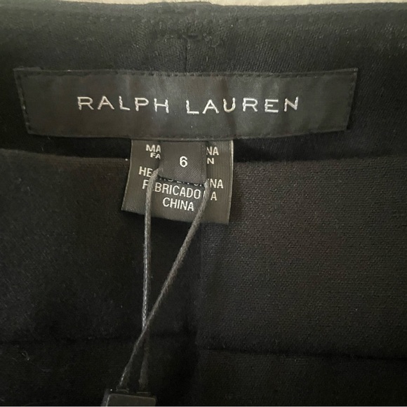 NEW Ralph Lauren Black Label Stretch Wool Black Dress Pant Trousers Size 6 NWT - Picture 5 of 6